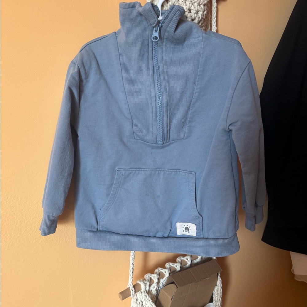 Children's Half-Zip Blue Sweatshirt